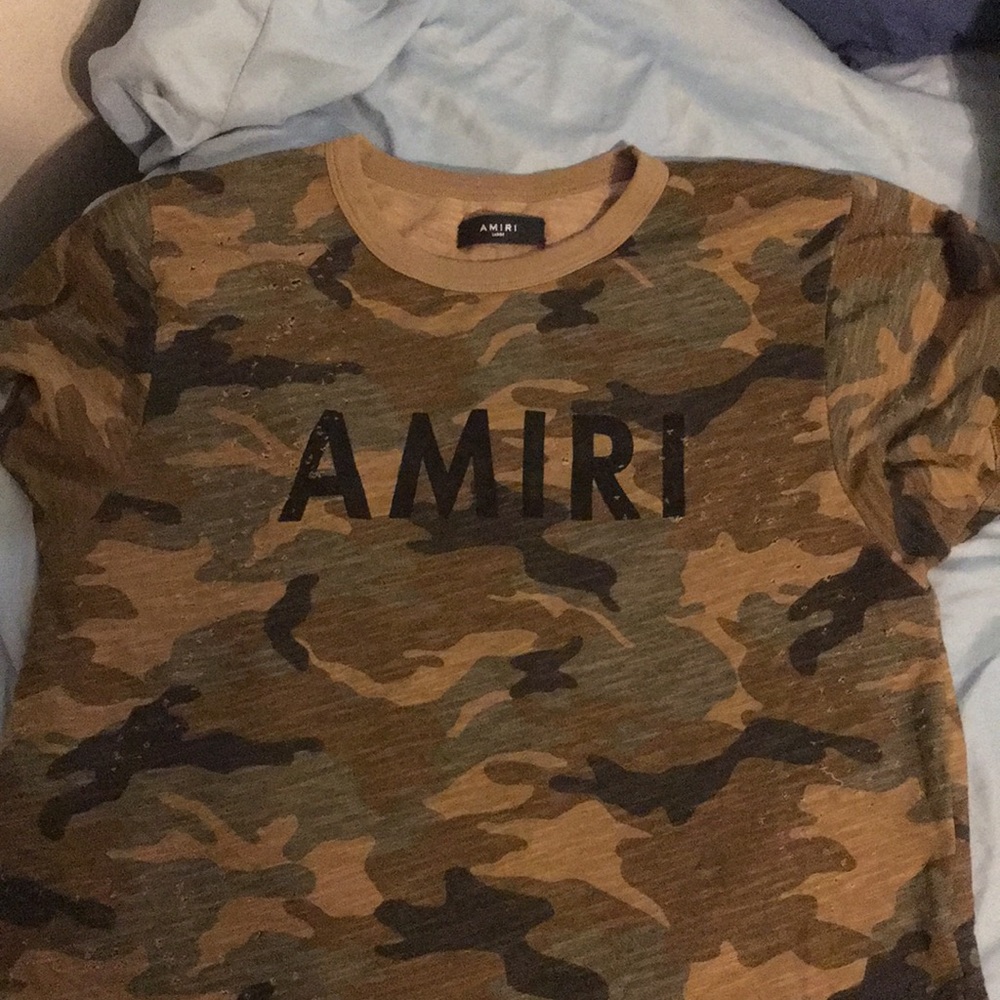 Amiri distressed T shirt
